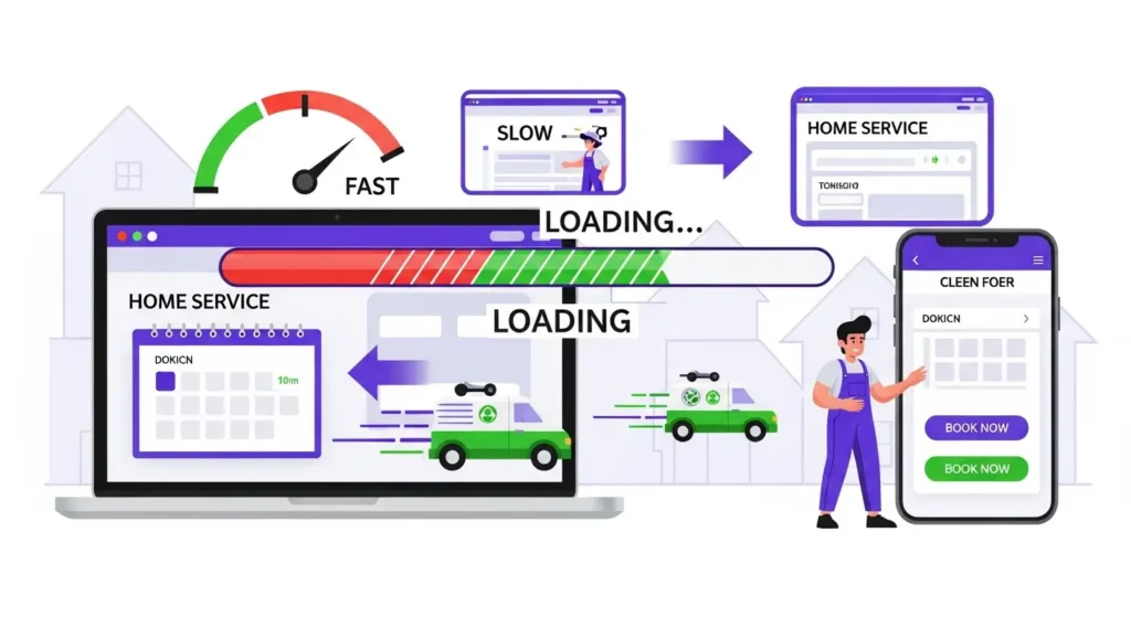 website speed and conversion for Home Services