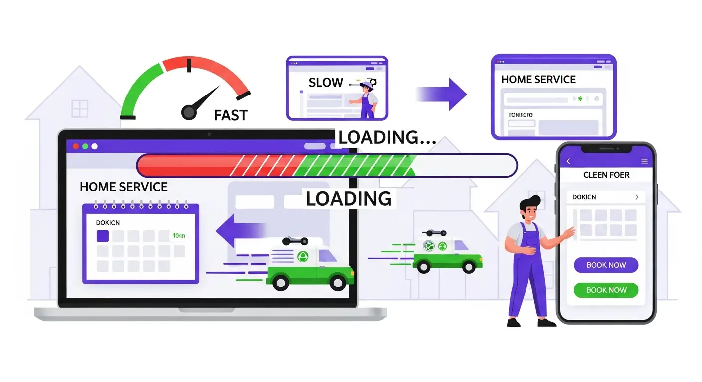 website speed and conversion for Home Services